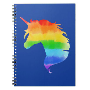 Watercolor Rainbow Unicorn Notebook