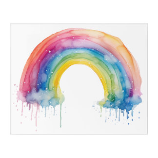 Watercolor Rainbow Wall Art