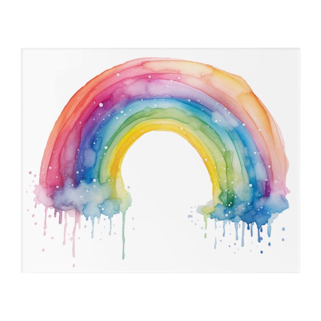 Watercolor Rainbow Wall Art (Front)