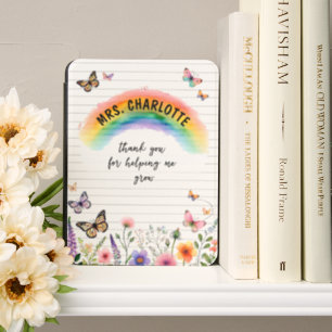 Watercolor Rainbow Wildflower Teacher Kindle Cover