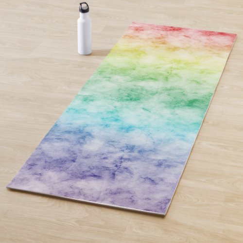Watercolor Rainbow Yoga Mat