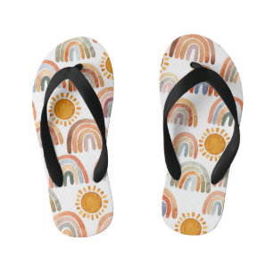 Vintage 80's rainbow flip flops on sale