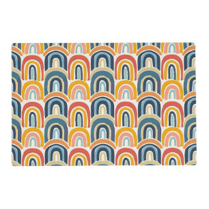 Watercolor Rainbows Earth tones Placemat