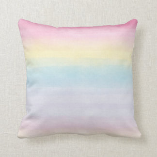 Watercolor Rainbows Pastel - All Options Throw Pillow