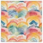 Watercolor rainbows pattern fabric