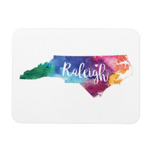 Watercolor Raleigh, North Carolina Magnet