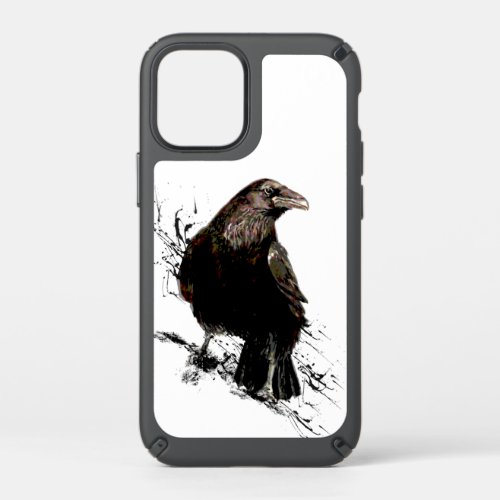 Watercolor Raven Bird Animal Art Speck iPhone 12 Mini Case