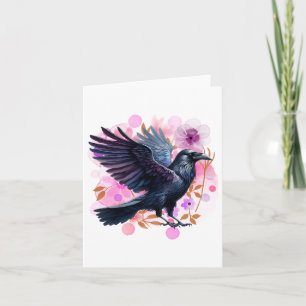 Watercolor Raven Blank Note Card