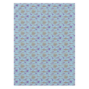Watercolor Rays & Fish   Tablecloth