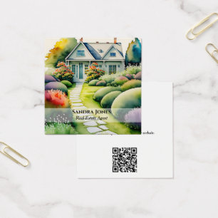Watercolor Real Estate Business Card 2