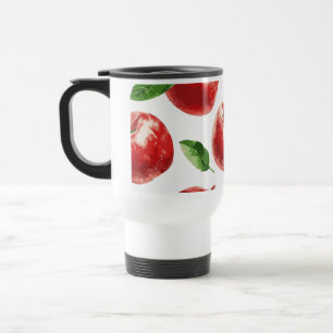 Watercolor Red Apple Travel Mug