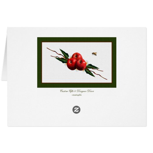 Watercolor Red Apples (Back Horizontal)