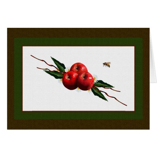Watercolor Red Apples Cards (Front Horizontal)