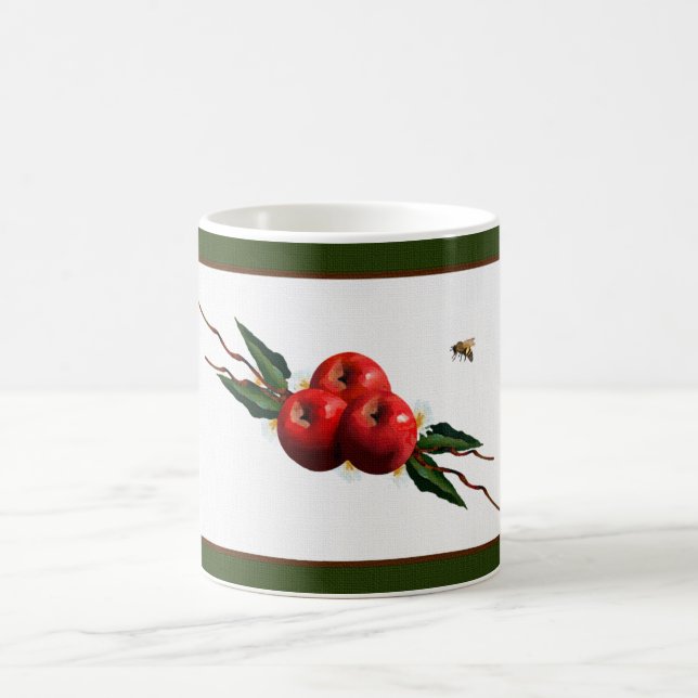 Watercolor Red Apples Coffee Mug (Center)