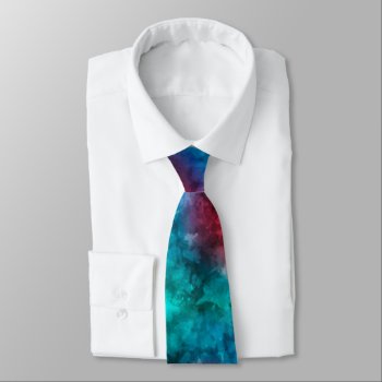 Watercolor Red Blue And Green Elegant Splash Neck Tie by VillageDesign at Zazzle
