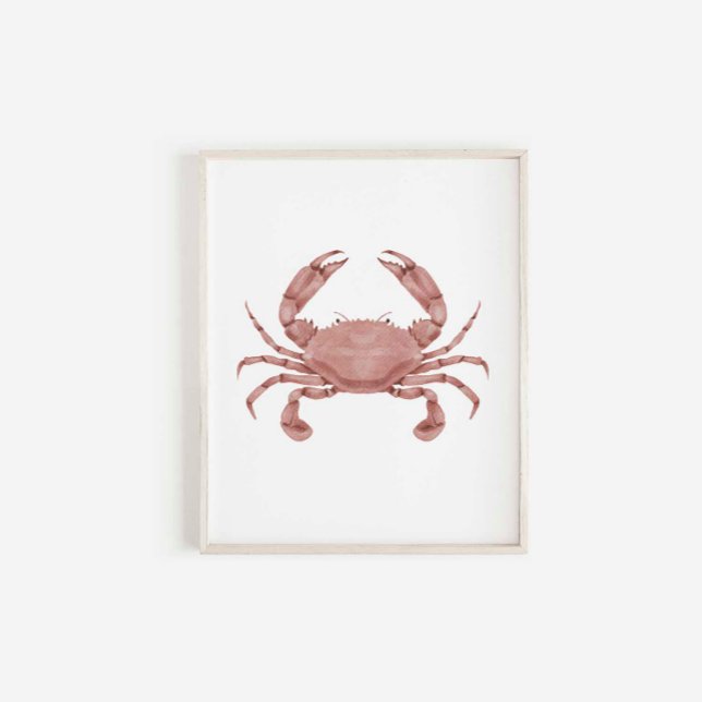 Watercolor red crab print (Creator Uploaded)