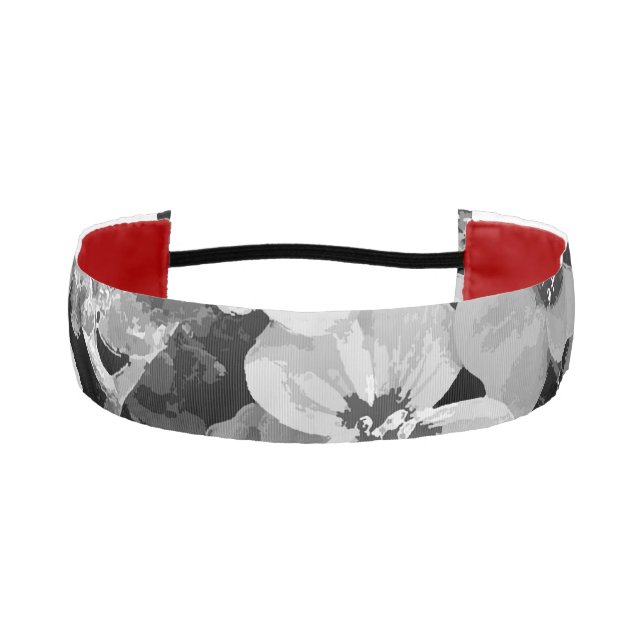 Watercolor Red Flower 2 Athletic Headband (Front)