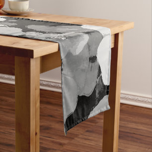 Watercolor Red Flower 2 Short Table Runner