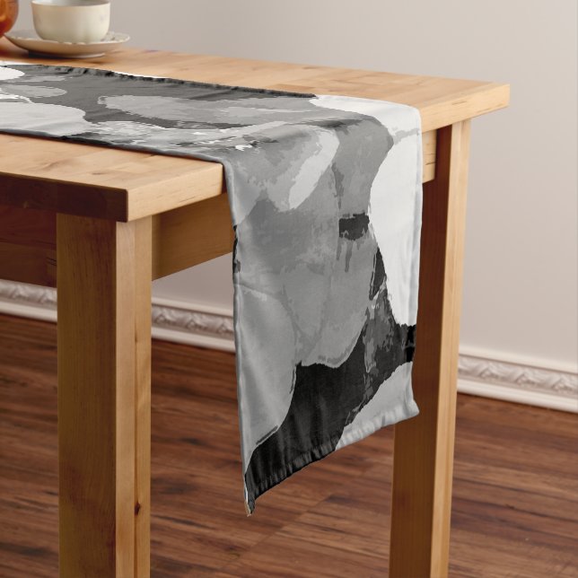 Watercolor Red Flower 2 Short Table Runner (In Situ)