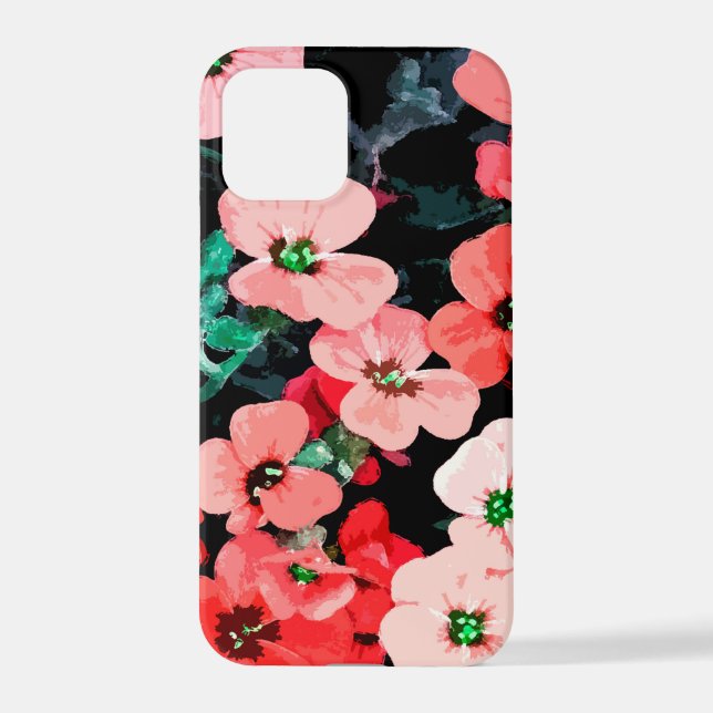 Watercolor Red Flower iPhone Case (Back)