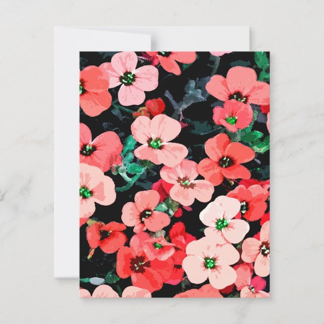 Watercolor Red Flower Note Card (Front)
