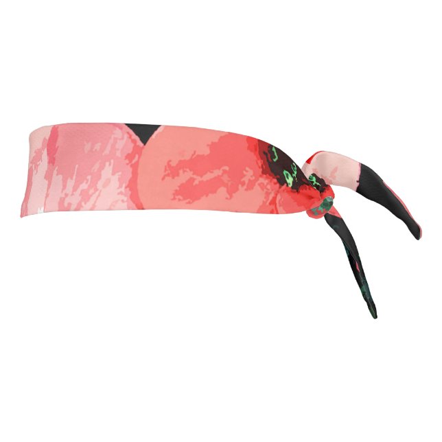 Watercolor Red Flower Tie Headband (Rotate 90)