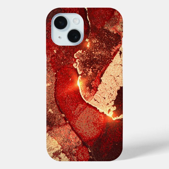 Watercolor Red Gold Glitter  iPhone / iPad case (Back)