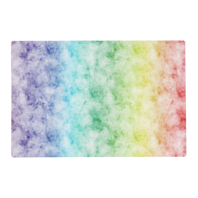 Watercolor Red Green Blue Yellow Placemat (Front)