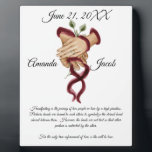 Watercolor Red Handfasting Art Wedding Keepsake Plaque<br><div class="desc">Whether you are having a Handfasting at your wedding, and want a beautiful explanatory sign for your friends and family who may not be familiar with the practice, or if you’re attending a wedding and looking for a beautiful, one of a kind gift for the newlyweds. This artwork features a...</div>
