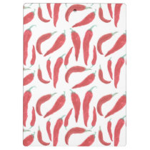 watercolor red hot chillies clipboard