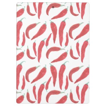watercolor red hot chillies clipboard