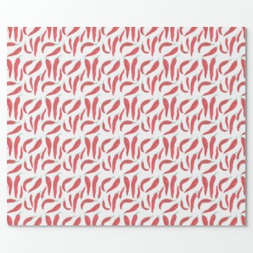 watercolor red hot chillies wrapping paper