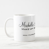 Watercolor red lips and lipstick makeup branding   coffee mug (Left)