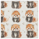 Watercolor Red Pandas Fabric