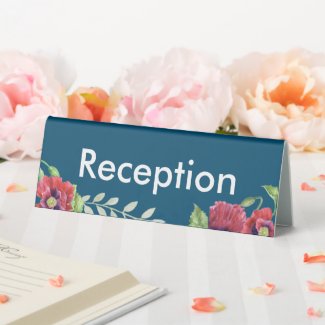 Watercolor Red Poppies Floral Art Office