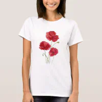 Poppy flower shirt sales