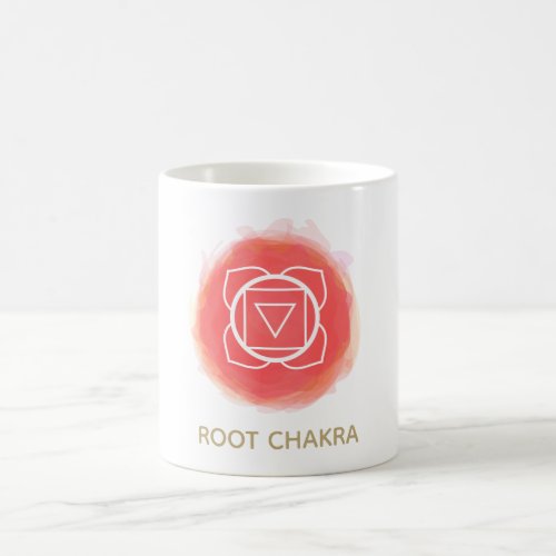  Watercolor Red Root Chakra Symbol Intention   Coffee Mug