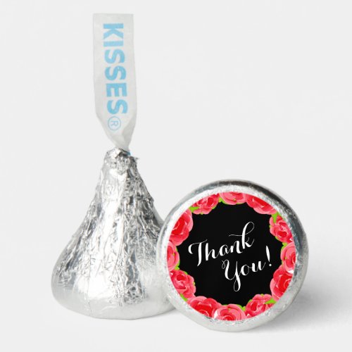 Watercolor Red Roses Derby Bridal Shower Hersheys Kisses