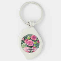 Watercolor Red Roses Personalized