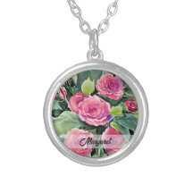 Watercolor Red Roses Personalized