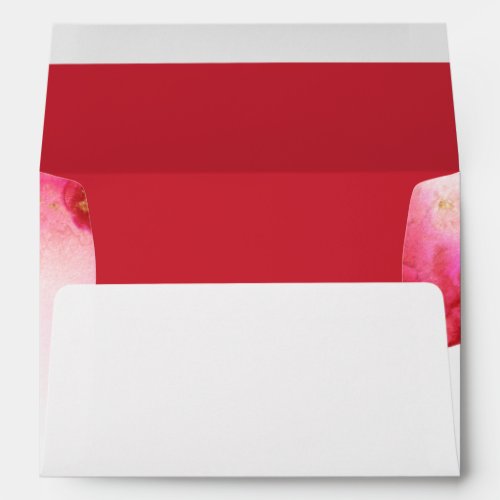 Watercolor Red Ruby Gold Geode JustCards Envelope