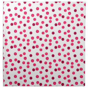 Watercolor red watercolor polka dot pattern cloth napkin