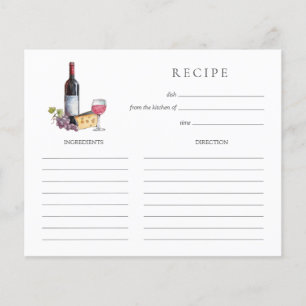 Watercolor Red wine and cheese Bridal Shower