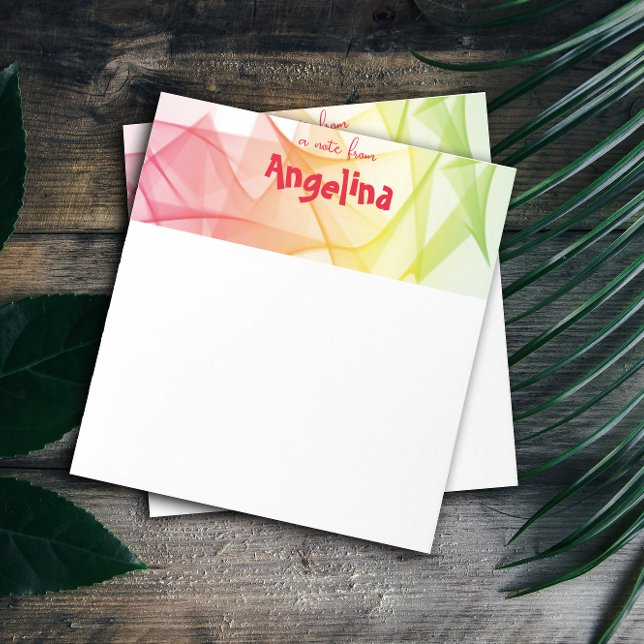 Watercolor red yellow splash  letter notepad (Creator Uploaded)