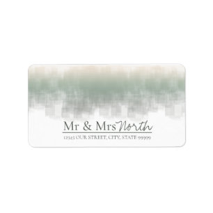 Watercolor Reflections Mr & Mrs Sage ID774 Label