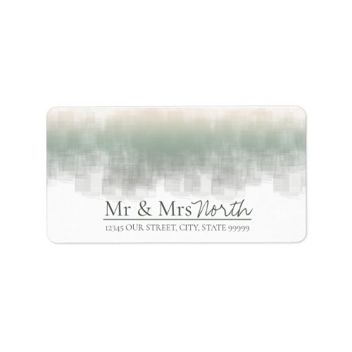 Watercolor Reflections Mr  Mrs Sage ID774 Label