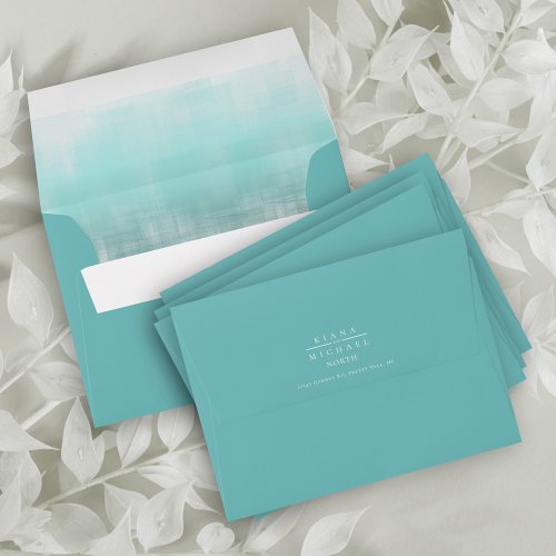Watercolor Reflections Teal ID774 Envelope