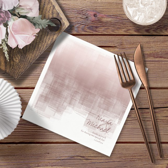 Watercolor Reflections Thank You Cinnamon ID774 Napkins (Creator Uploaded)