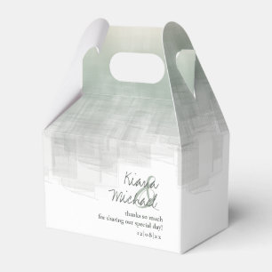 Watercolor Reflections Thank You Sage V2 ID774 Favor Boxes