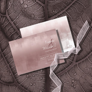 Watercolor Reflections Wedding Cinnamon Rose ID774 Save The Date